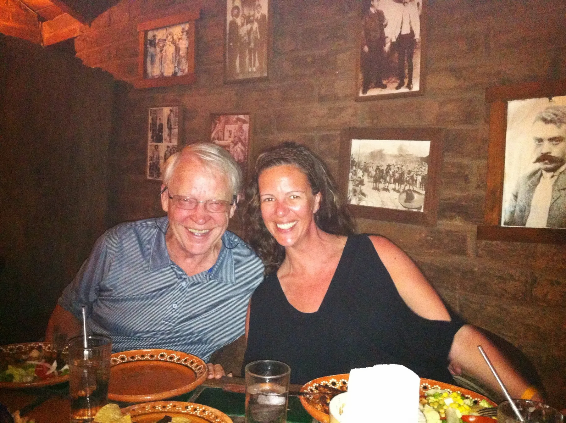 Gaalen enjoying dinner with a friend